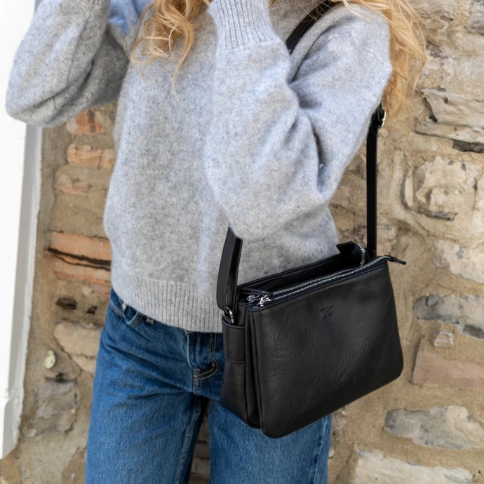 ALYSSA Femme sac à bandoulière cuir végane