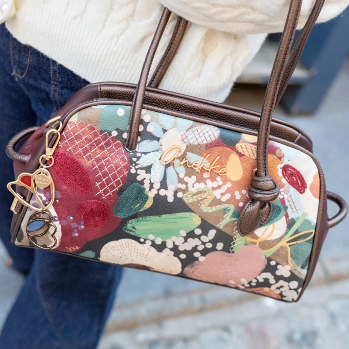 Sac bowling motifs fleurs